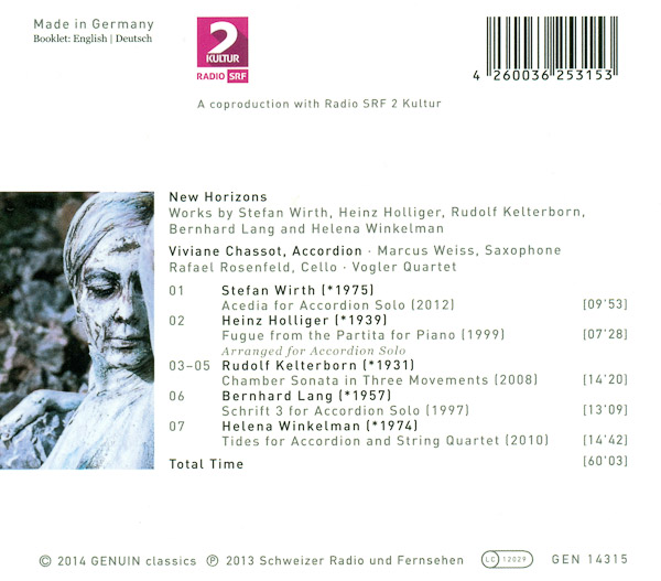 Viviane Chassot: CD mit Schrift 3 für Akkordeon Solo von Bernhard Lang